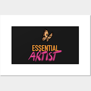 Essential ARTIST (butterfly on black) Posters and Art